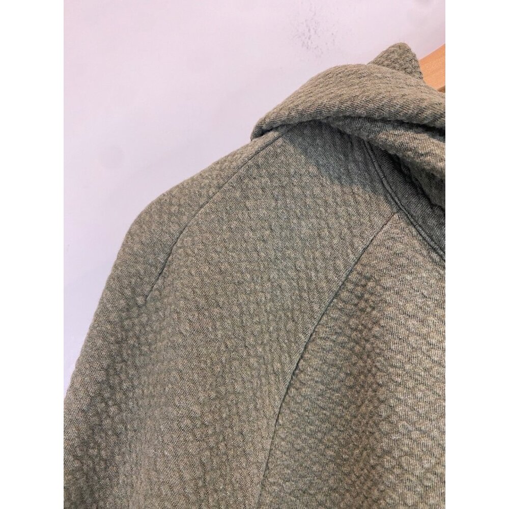 Lululemon Men's Textured Double Knit Cotton Hoodie Size Medium Heathered Olive - Picture 5 of 8